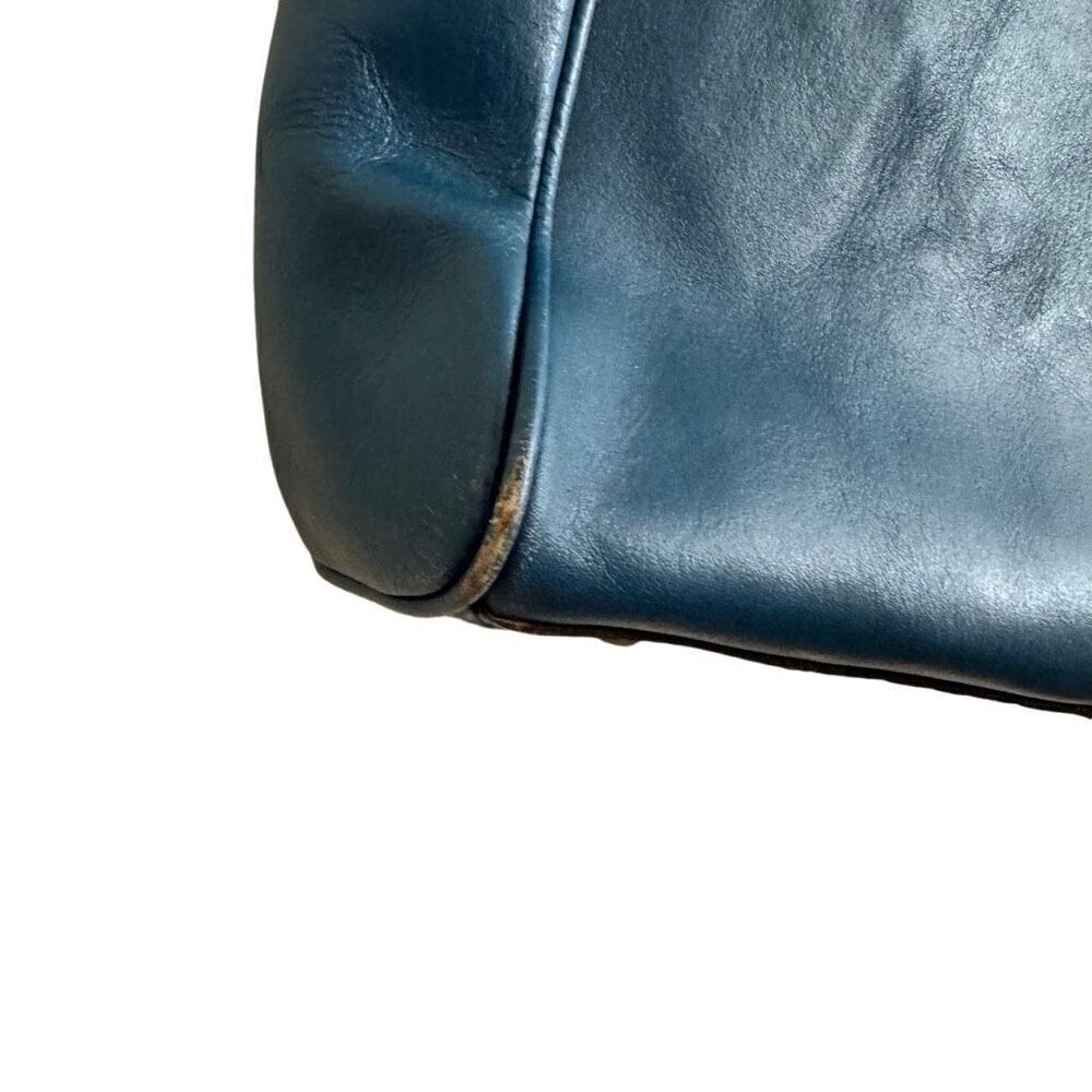 Patricia Nash Rosedale Tote Burnished Cutout Tooled Leather Caribbean Blue - Picture 9 of 12